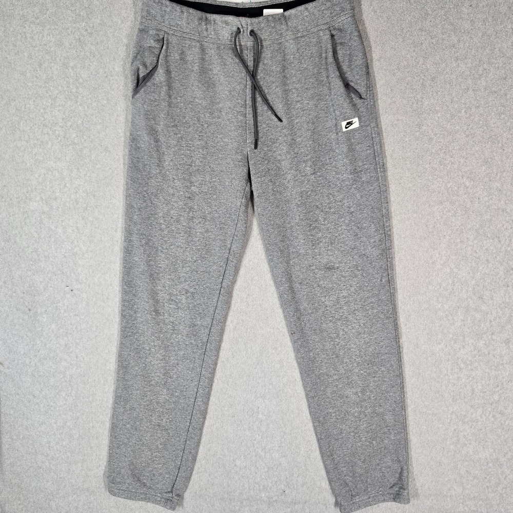 Nike Women Activewear Pants L Gray Sportswear Modern Loose Sweats 30" Inseam